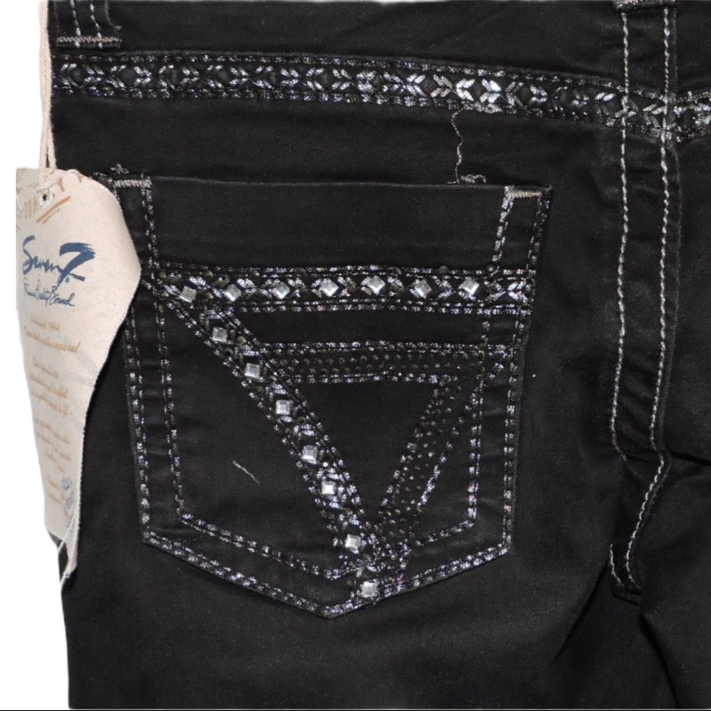 Seven7 Leggings Dark Denim Sz 27 New - Picture 6 of 8